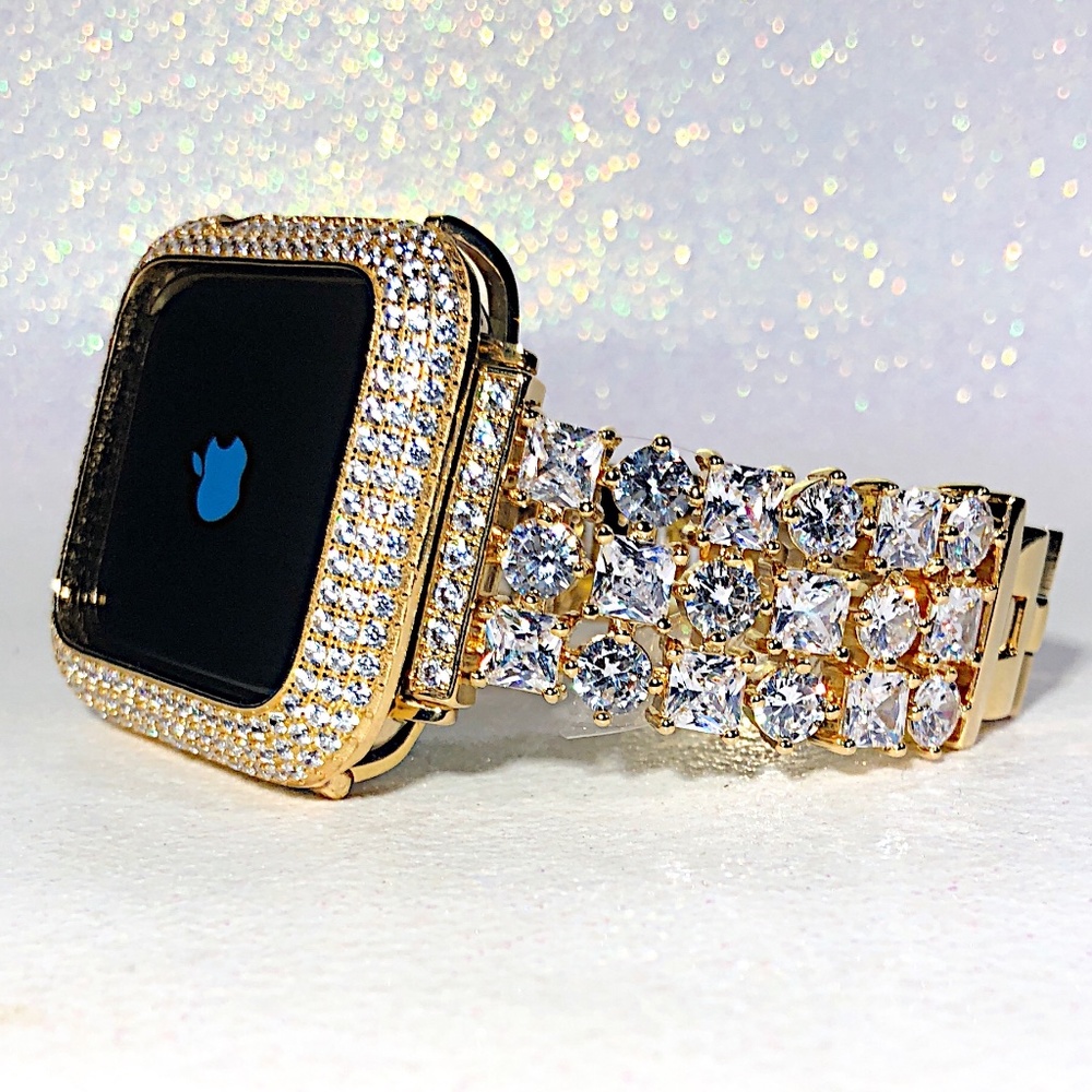 New Apple Watch band and case yellow gold Various Sizes.